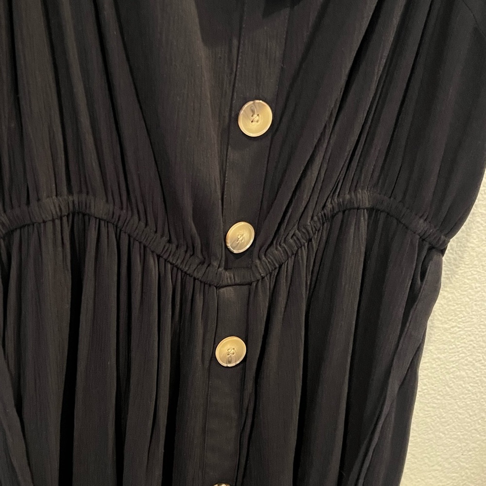 City Chic Black Puff Sleeve Midi Dress - Picture 8 of 10